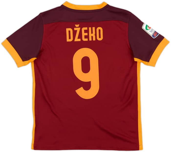 2015-16 Roma Home Shirt Dzeko #9 - 10/10 - (M.Boys)