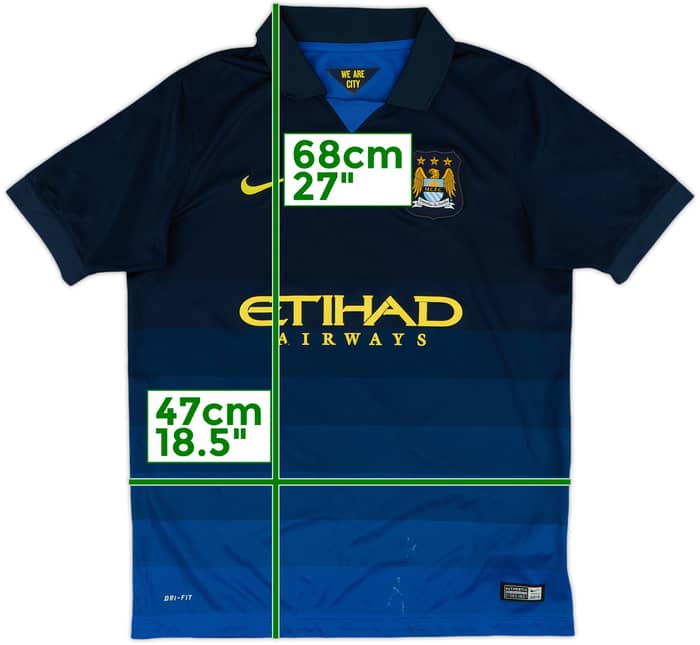 2014-15 Manchester City Away Shirt - 7/10 - (XL.Boys)
