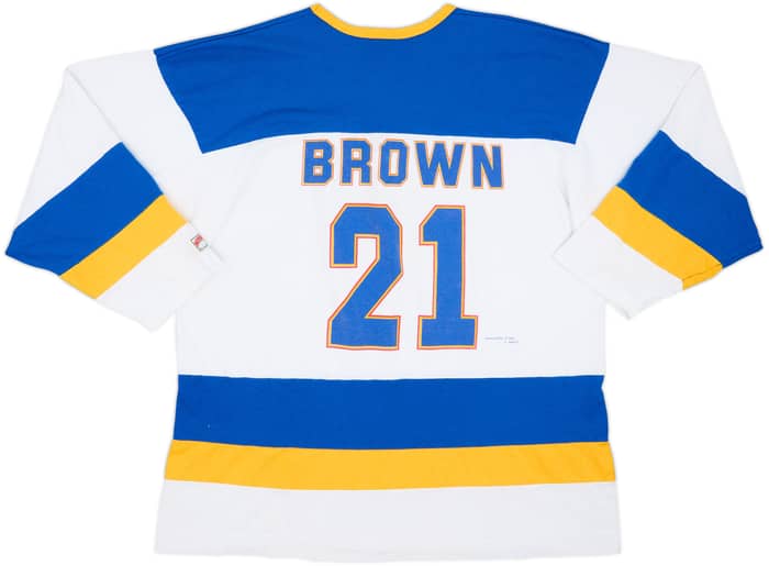 1990-94 St Louis Blues Brown #21 Nutmeg L/S Tee - 6/10 - (L)