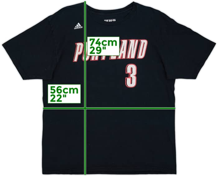 2014-17 Portland Trail Blazers McCollum #3 adidas Tee - 5/10 - (XL)