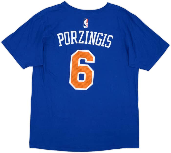 2016-17 New York Knicks Porzingis #6 adidas Tee - 8/10 - (L)