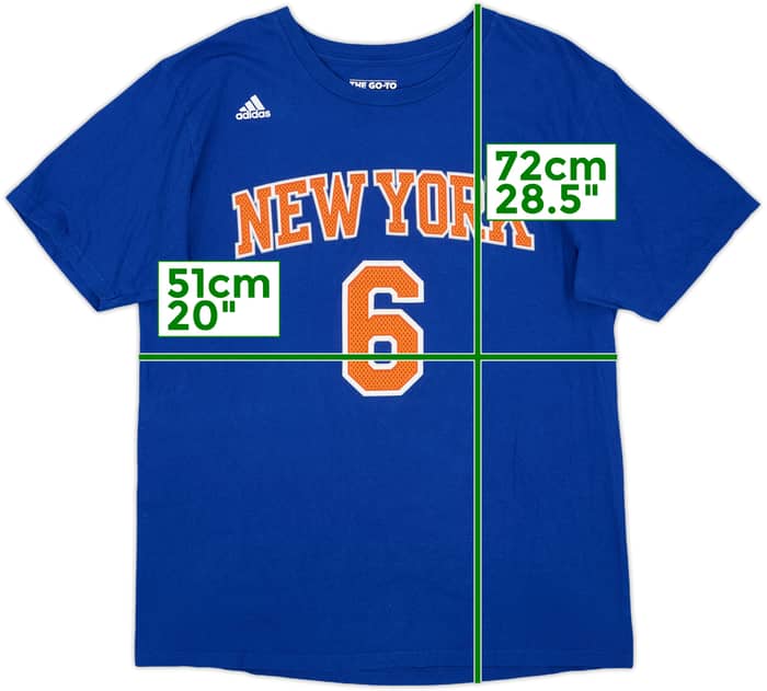 2016-17 New York Knicks Porzingis #6 adidas Tee - 8/10 - (L)