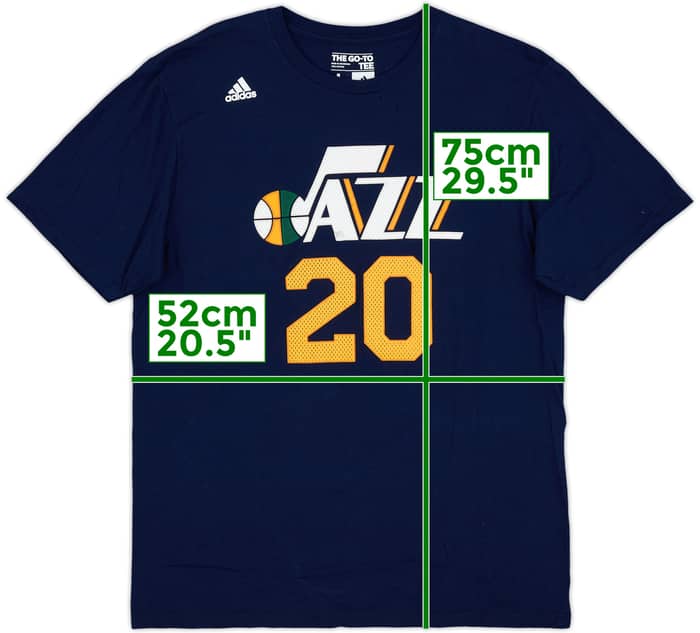 2013-14 Utah Jazz Hayward #20 adidas Tee - 4/10 - (L)