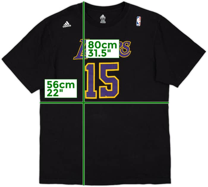 2010-11 LA Lakers Artest #15 adidas Tee - 9/10 - (XL)