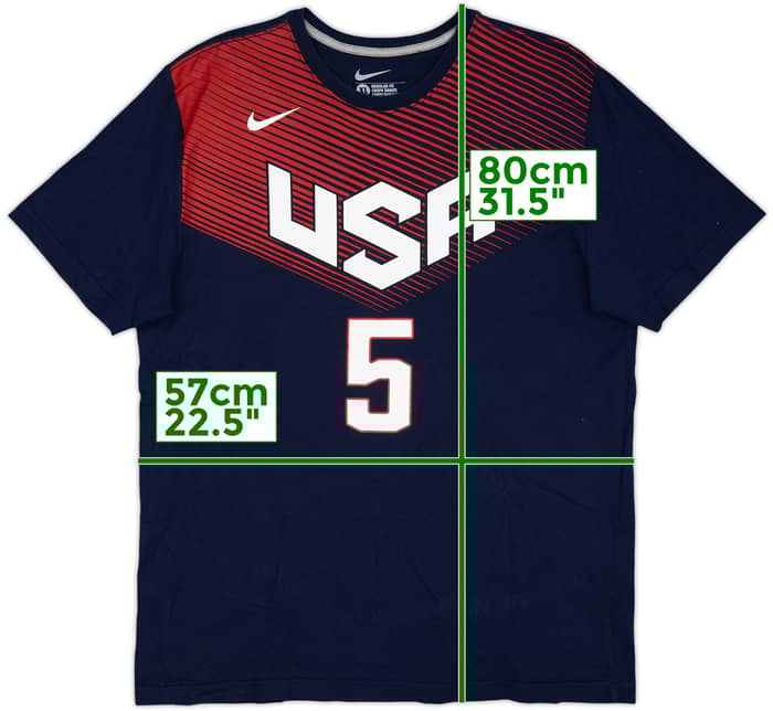 2014-15 USA Durant #5 Nike Tee - 7/10 - (XL)