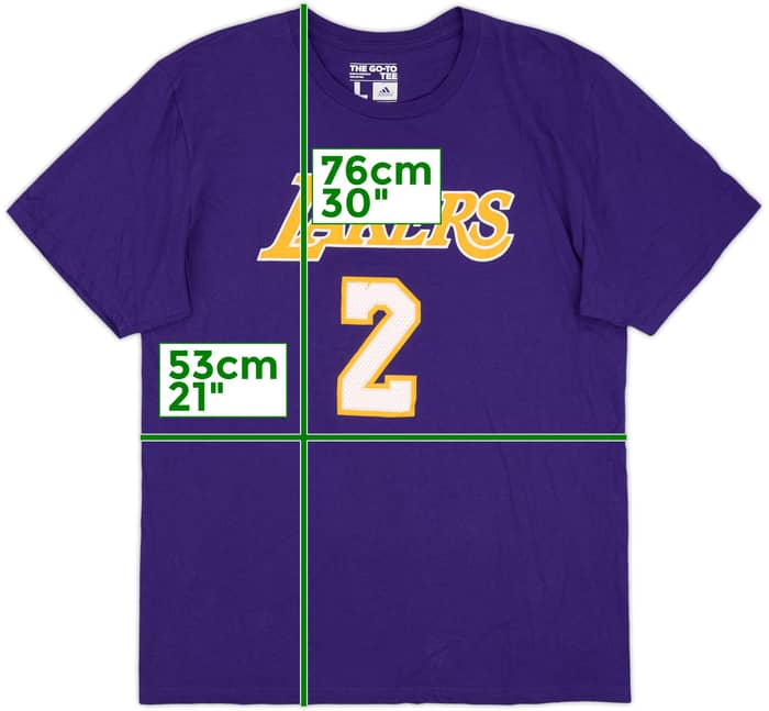 2017 LA Lakers Ball #2 adidas Tee - 8/10 - (L)