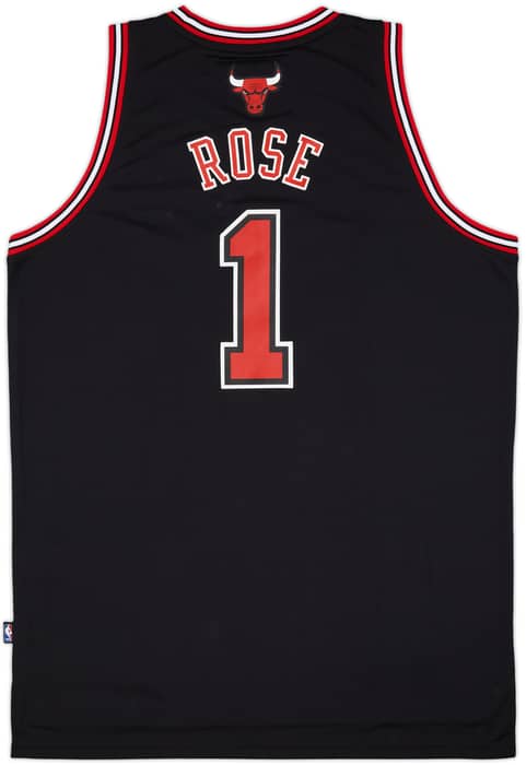 2010-14 Chicago Bulls Rose #1 adidas Swingman Alternate Jersey (XL)