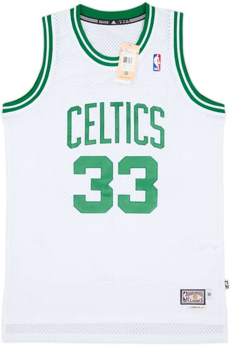 1985-86 Boston Celtics Bird #33 adidas Hardwood Classics Swingman Home Jersey (M)