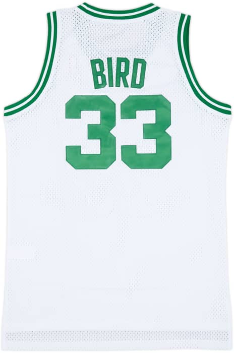 1985-86 Boston Celtics Bird #33 adidas Hardwood Classics Swingman Home Jersey (M)