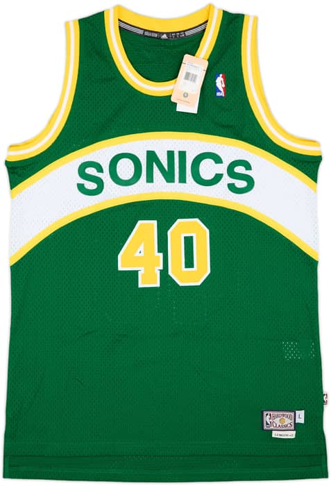 1989-90 Seattle SuperSonics Kemp #40 adidas Hardwood Classics Swingman Away Jersey (L)