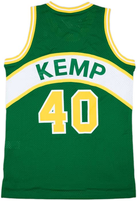 1989-90 Seattle SuperSonics Kemp #40 adidas Hardwood Classics Swingman Away Jersey (L)