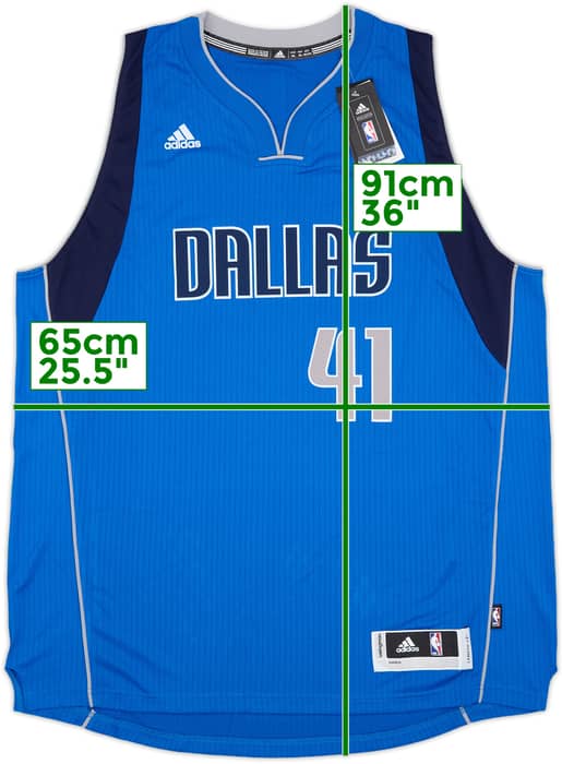 2014-17 Dallas Mavericks Nowitzki #41 adidas Swingman Away Jersey (XXL)