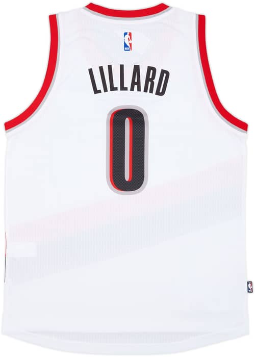 2014-17 Portland Trail Blazers Lillard #0 adidas Swingman Home Jersey (L)