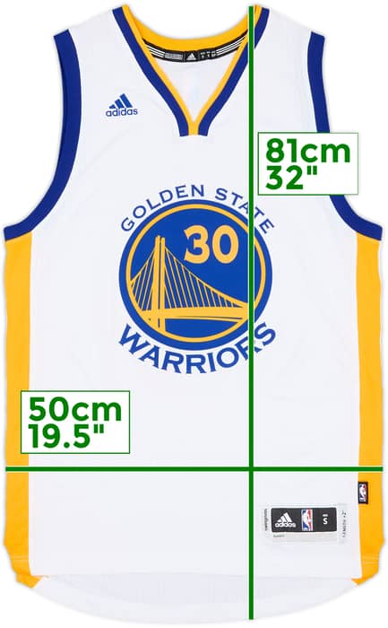 2014-17 Golden State Warriors Curry #30 adidas Swingman Home Jersey - 10/10 - (S)