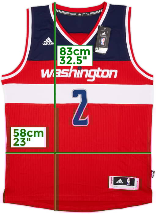 2014-17 Washington Wizards Wall #2 adidas Swingman Away Jersey (L)