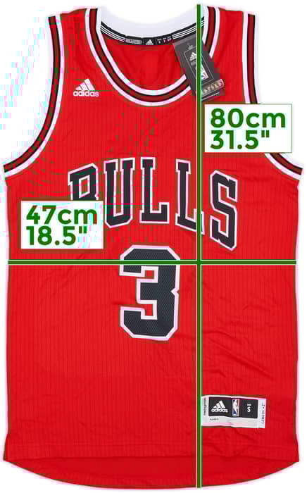 2016-17 Chicago Bulls Wade #3 adidas Swingman Away Jersey (S)