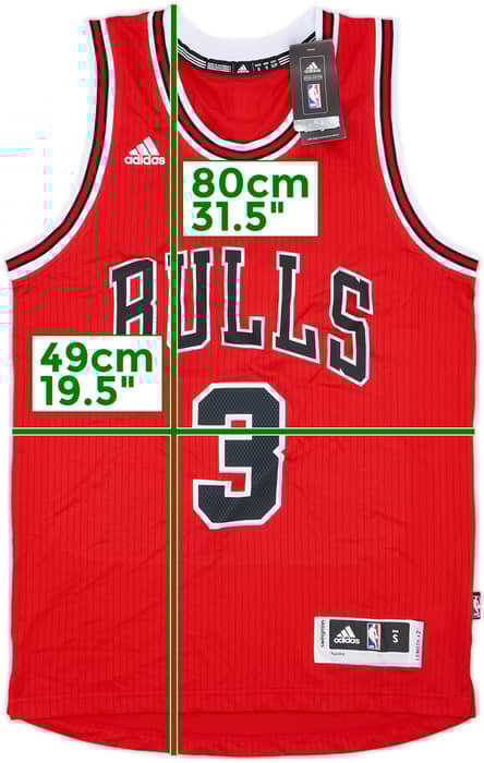 2016-17 Chicago Bulls Wade #3 adidas Swingman Away Jersey (S)