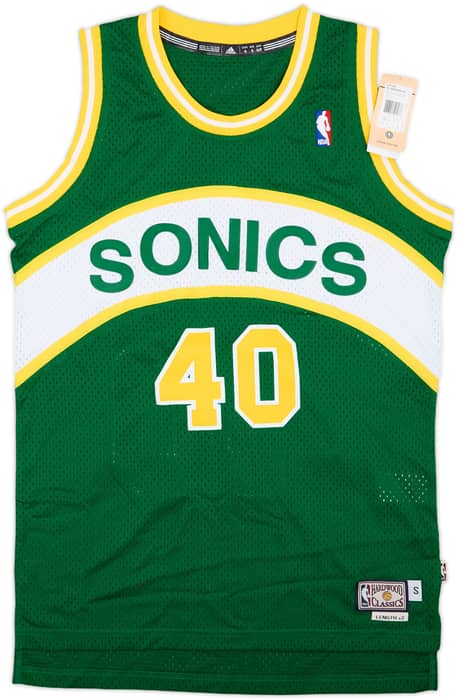 1989-90 Seattle SuperSonics Kemp #40 adidas Hardwood Classics Swingman Away Jersey (S)