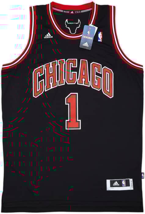 2010-14 Chicago Bulls Rose #1 adidas Swingman Alternate Jersey (XL)