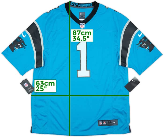 2012-19 Carolina Panthers Newton #1 Nike Game Alternate Jersey (XL)
