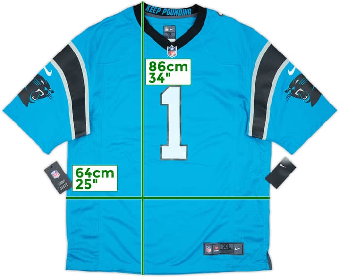 2012-19 Carolina Panthers Newton #1 Nike Game Alternate Jersey (XL)