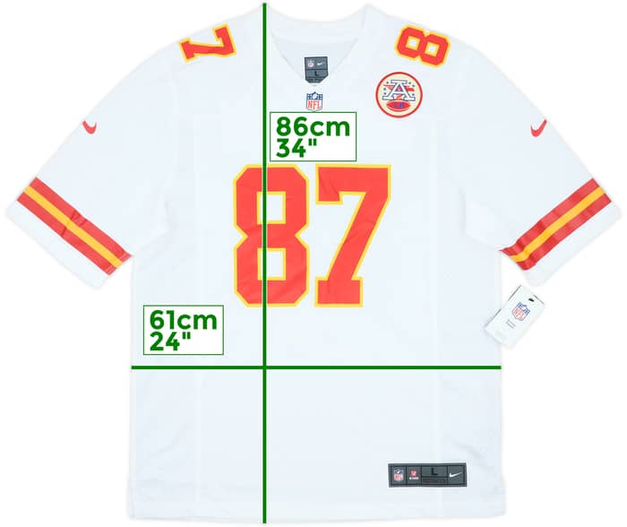 2013-25 Kansas City Chiefs Kelce #87 Nike Game Away Jersey (L)