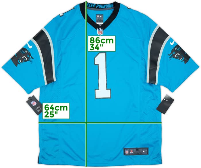 2012-19 Carolina Panthers Newton #1 Nike Game Alternate Jersey (XL)
