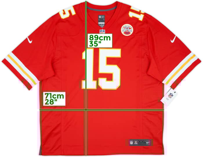 2017-25 Kansas City Chiefs Mahomes #15 Nike Game Home Jersey (XXL)