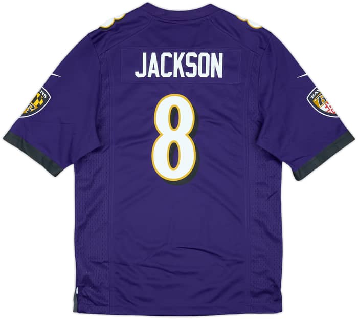 2018-25 Baltimore Ravens Jackson #8 Nike Game Home Jersey (S)