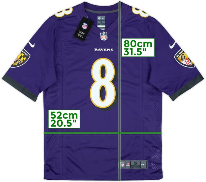 2018-25 Baltimore Ravens Jackson #8 Nike Game Home Jersey (S)