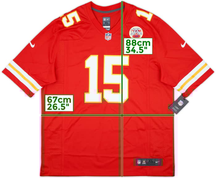 2017-25 Kansas City Chiefs Mahomes #15 Nike Game Home Jersey (XL)