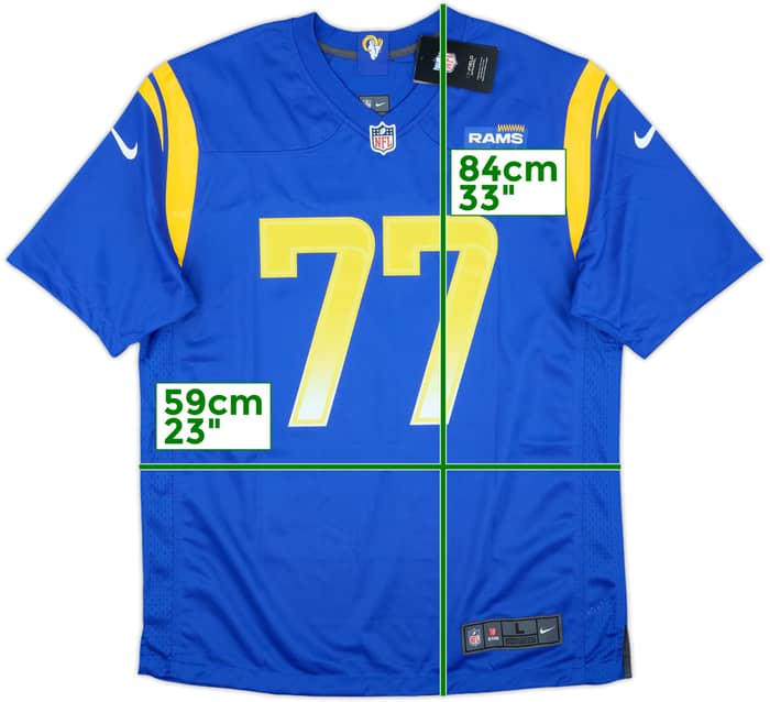 2020-21 LA Rams Whitworth #77 Nike Game Home Jersey (L)