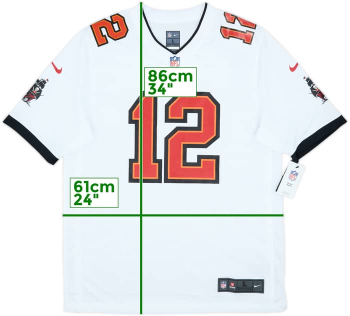 2020-22 Tampa Bay Buccaneers Brady #12 Nike Game Away Jersey (L)