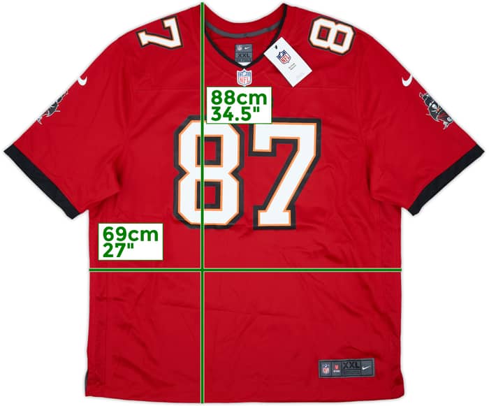 2020-21 Tampa Bay Buccaneers Gronkowski #87 Nike Game Home Jersey (XXL)