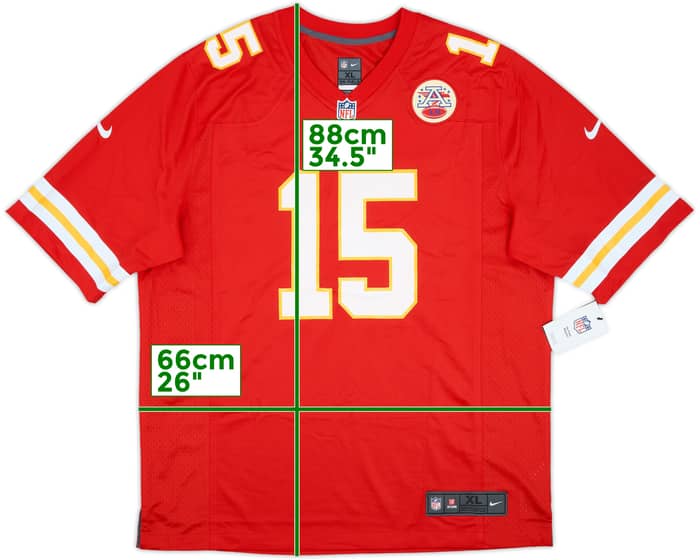 2017-25 Kansas City Chiefs Mahomes #15 Nike Game Home Jersey (XL)