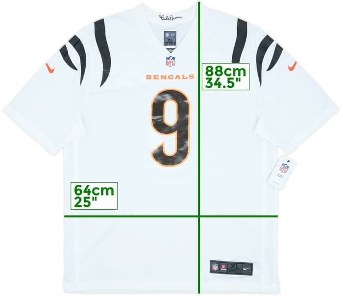 2021-25 Cincinnati Bengals Burrow #9 Nike Game Away Jersey (XL)