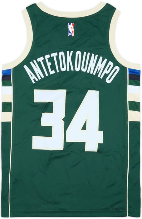 2017-25 Milwaukee Bucks Antetokounmpo #34 Nike Swingman Away Jersey (XS)