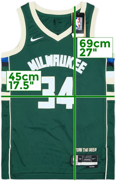2017-25 Milwaukee Bucks Antetokounmpo #34 Nike Swingman Away Jersey (XS)