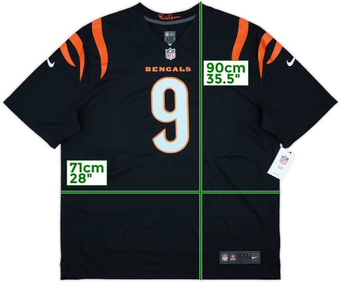2021-25 Cincinnati Bengals Burrow #9 Nike Game Home Jersey (XXL)