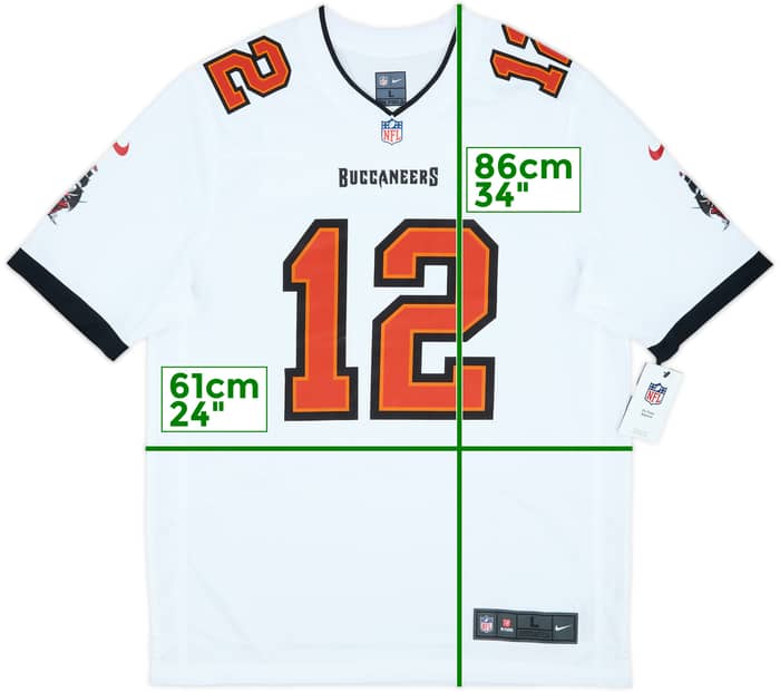 2020-22 Tampa Bay Buccaneers Brady #12 Nike Game Away Jersey (L)