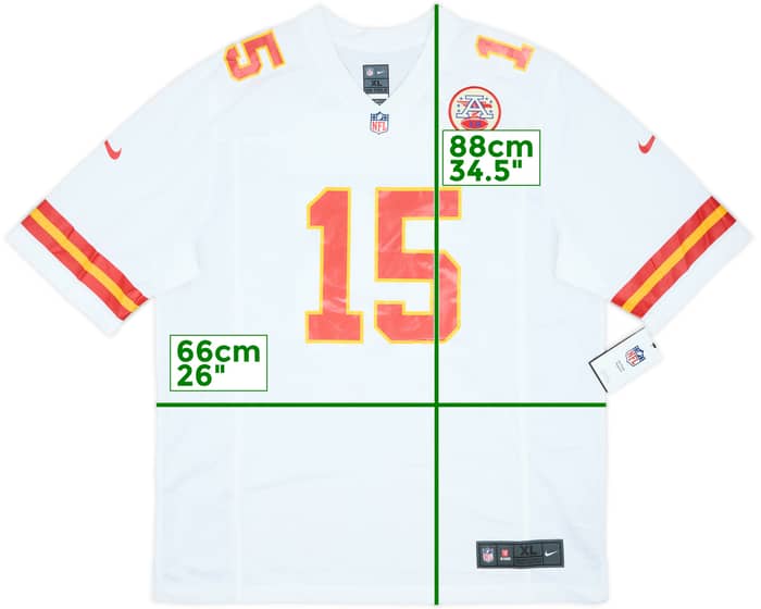 2017-25 Kansas City Chiefs Mahomes #15 Nike Game Away Jersey (XL)