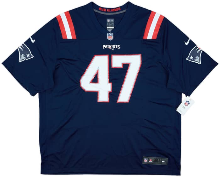 2020-21 New England Patriots Johnson #47 Nike Game Home Jersey (3XL)