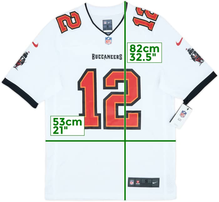 2020-22 Tampa Bay Buccaneers Brady #12 Nike Game Away Jersey (S)