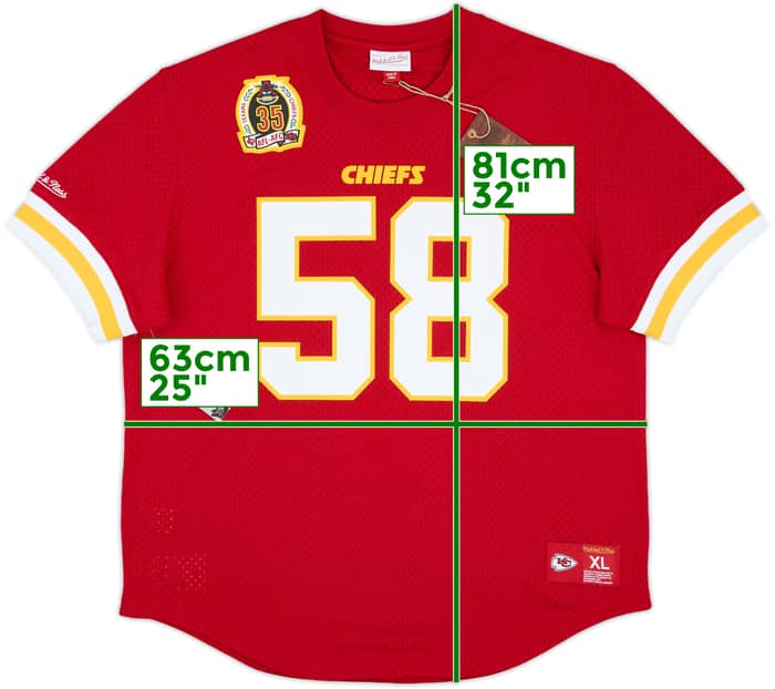 1994 Kansas City Chiefs D.Thomas #58 Mitchell & Ness Jersey Tee (XL)