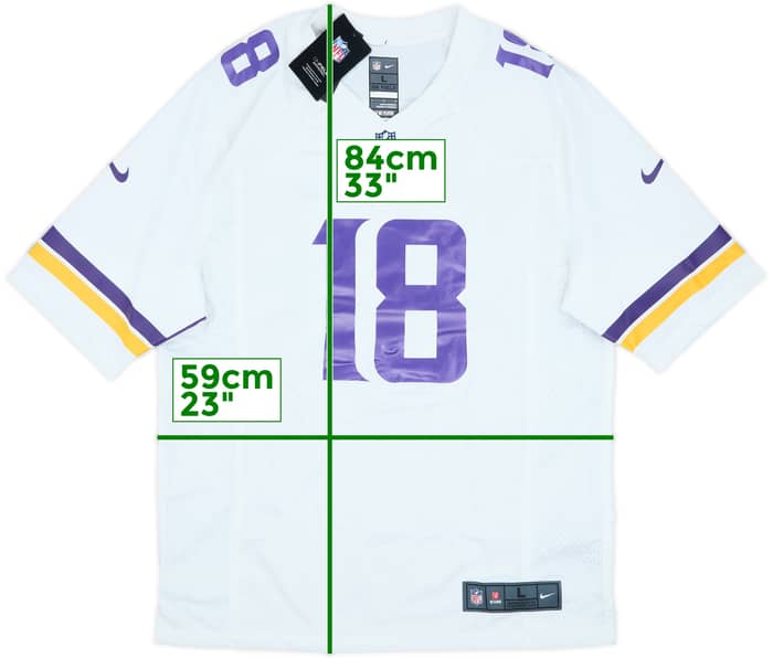 2020-25 Minnesota Vikings Jefferson #18 Nike Game Away Jersey (L)