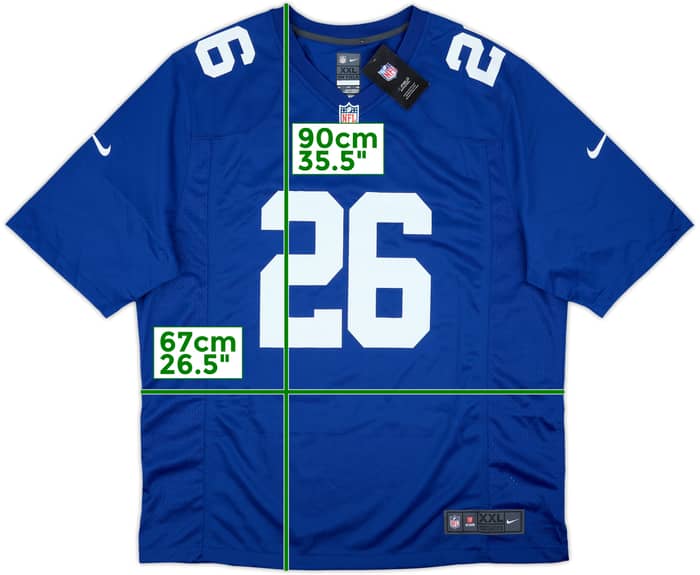 2018-23 New York Giants Barkley #26 Nike Game Home Jersey (XXL)