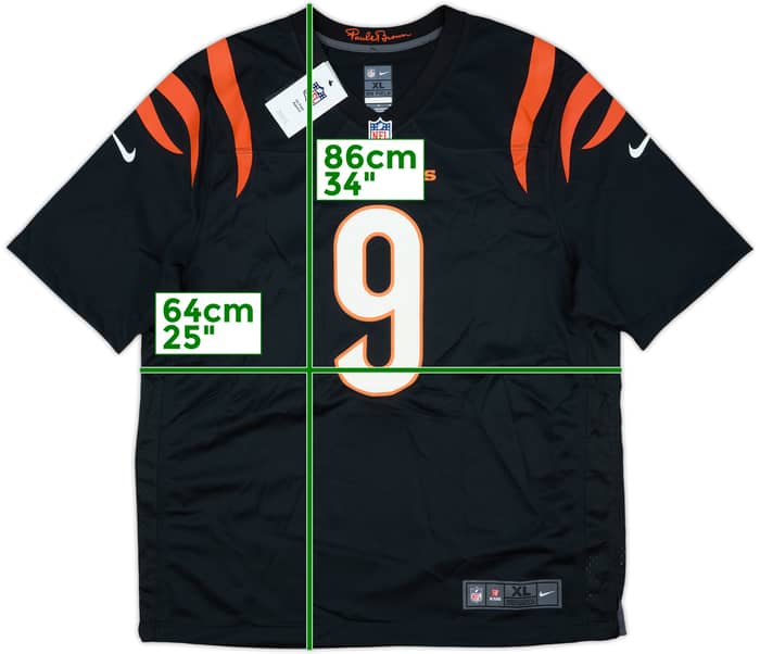 2021-25 Cincinnati Bengals Burrow #9 Nike Game Home Jersey (XL)