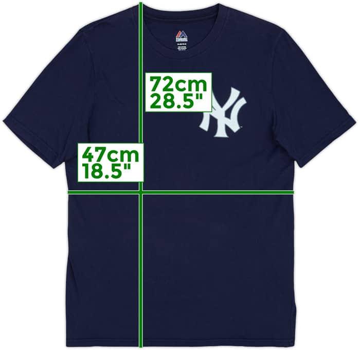 2014 New York Yankees Captain #2 Majestic Tee - 6/10 - (XL.Boys)