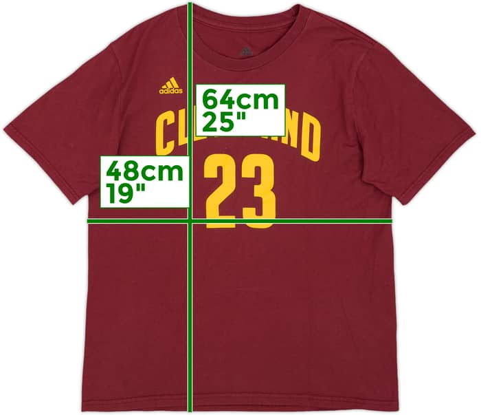 2014-17 Cleveland Cavaliers James #23 adidas Tee - 9/10 - (XL.Boys)