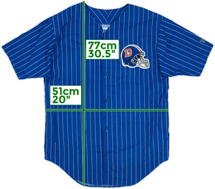 1993-96 Denver Broncos Chalk Line Baseball Jersey - 6/10 - (M)